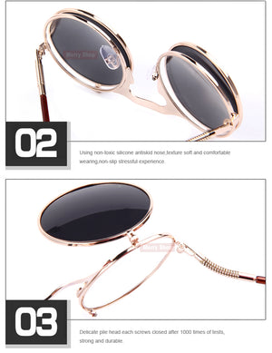 Steampunk Retro Circle  Sunglasses (5 color) MSP383