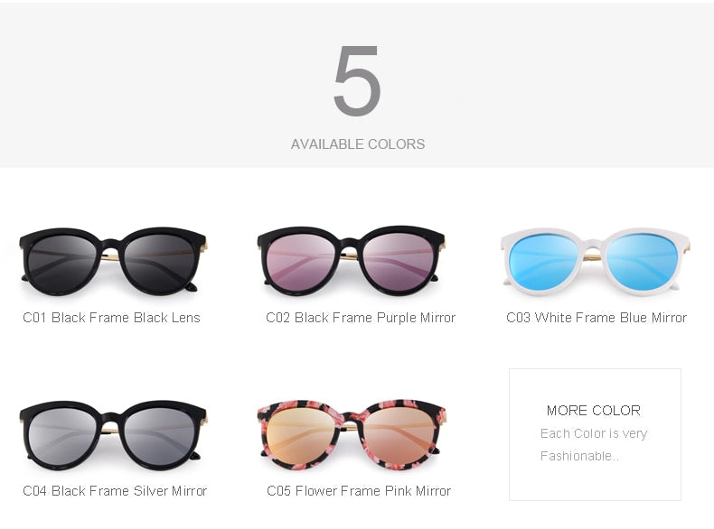 Cat Eye Polarized Sunglasses (5 color) S6152