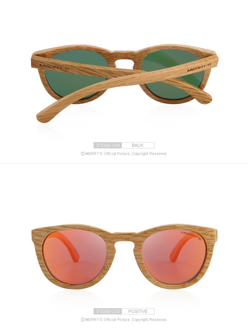 Wooden Retro Polarized Sun Glasses (6 color) S5268