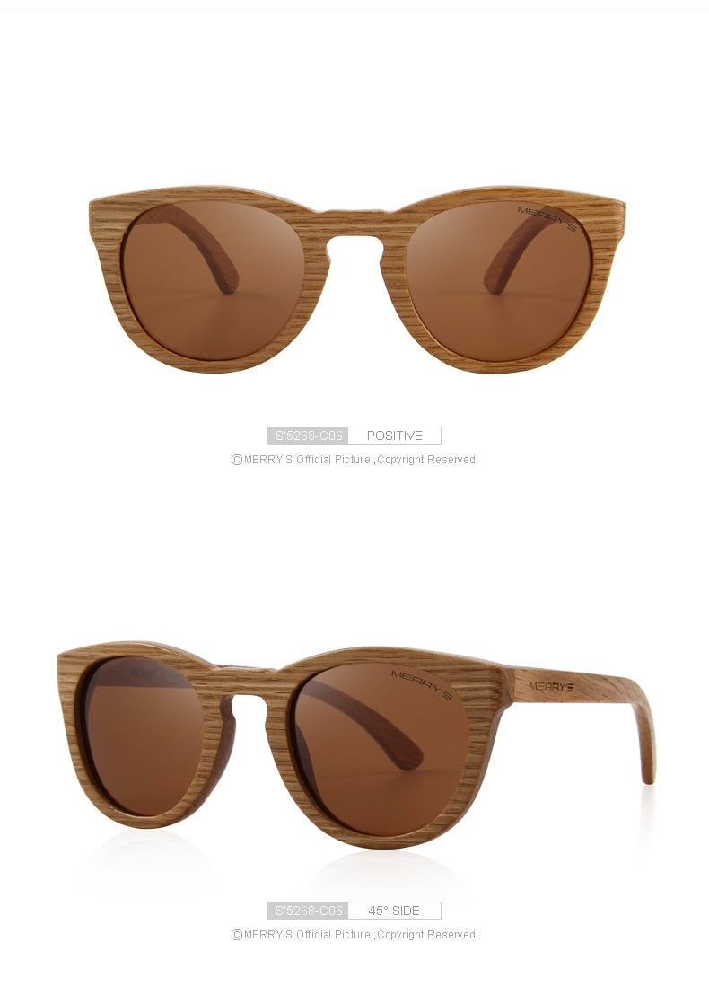 Wooden Retro Polarized Sun Glasses (6 color) S5268