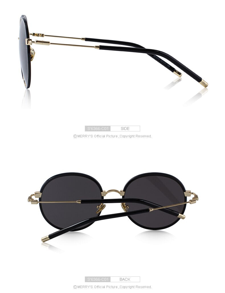 Oval Frame Sun Glasses Metal Temple (6 color) S6366