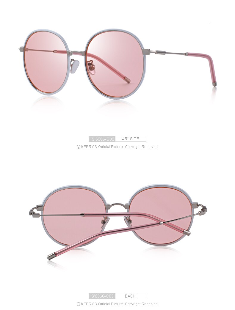 Oval Frame Sun Glasses Metal Temple (6 color) S6366