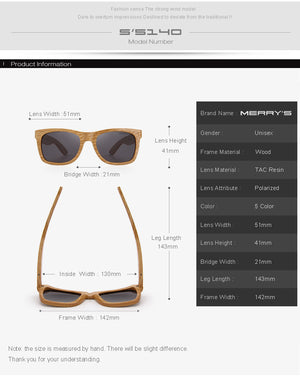 Retro Polarized Wooden Sunglasses (5 color) S5140