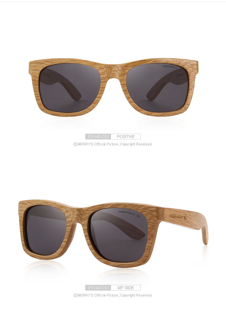 Retro Polarized Wooden Sunglasses (5 color) S5140