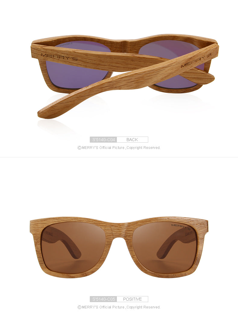 Retro Polarized Wooden Sunglasses (5 color) S5140