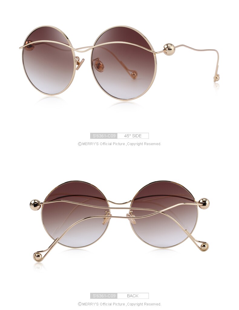 Butterfly Gradient Sunglasses Round Frame (9 color) S6361