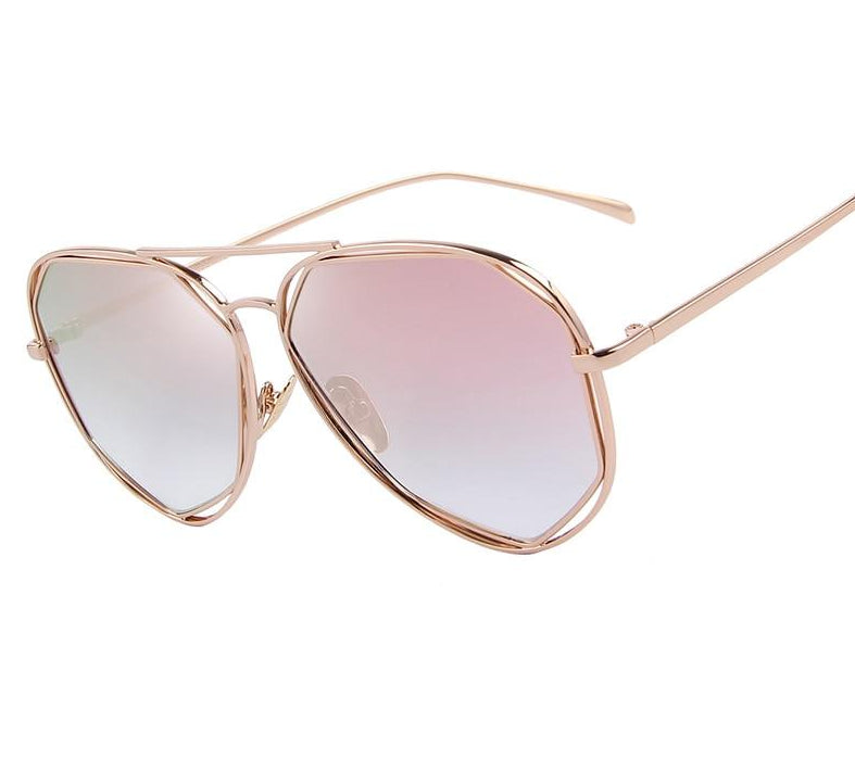 Twin-Beams Coating Mirror Flat Panel Lens Summer Shades (6 color) S'8492