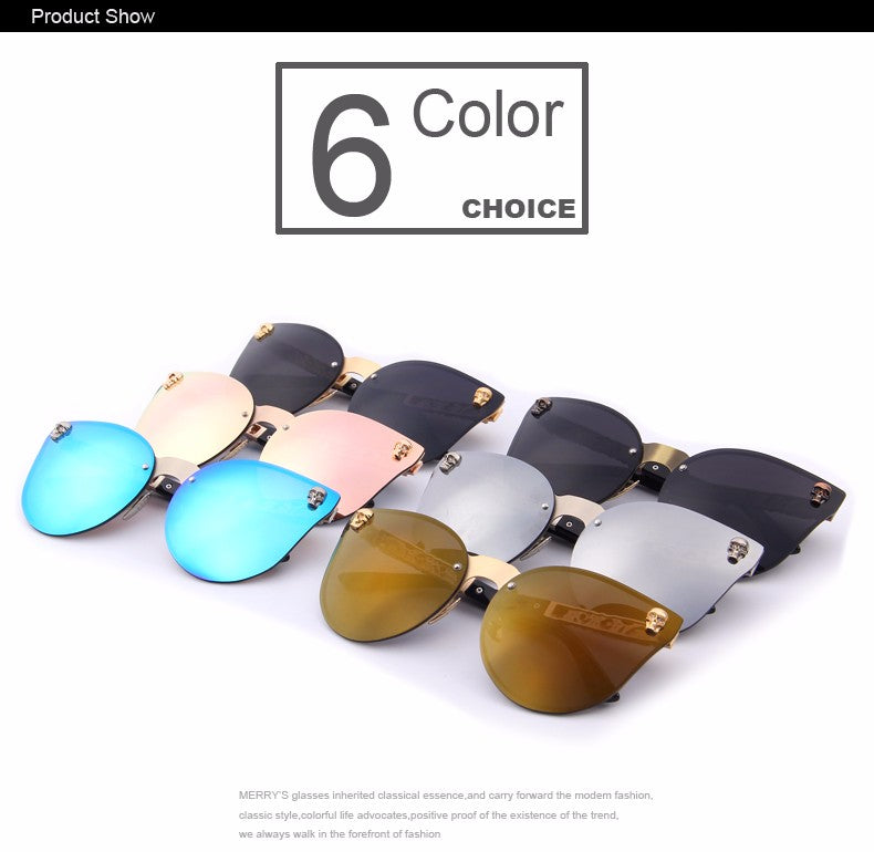 Gothic Skull Frame Metal Temple Sunglasses (6 color) MSP584