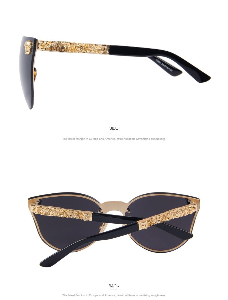 Gothic Skull Frame Metal Temple Sunglasses (6 color) MSP584