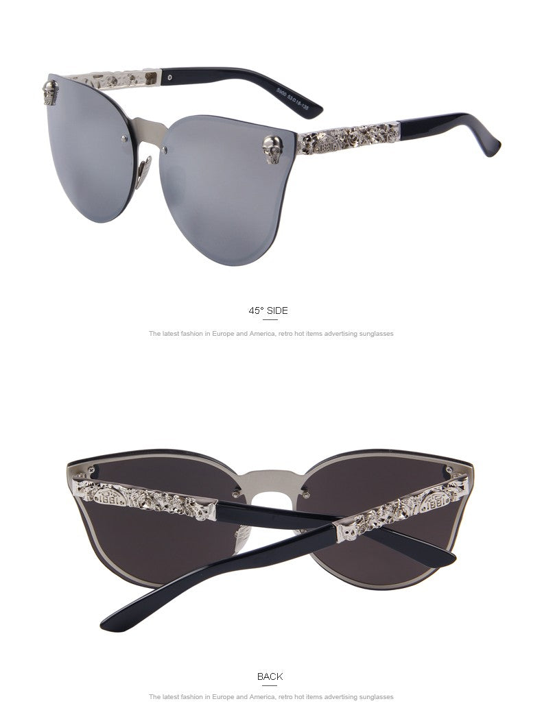 Gothic Skull Frame Metal Temple Sunglasses (6 color) MSP584