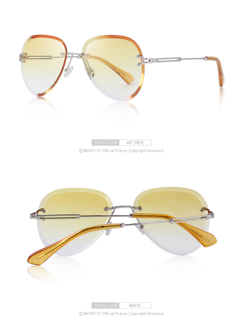 Rimless Pilot Sunglasses Gradient Lens (6 color) S6121