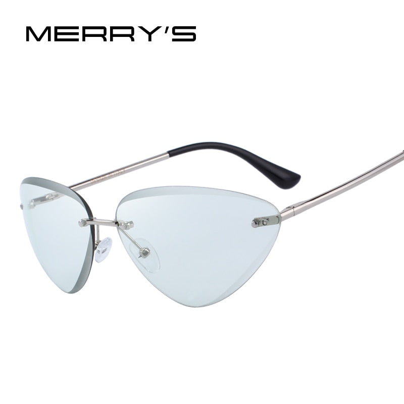 Rimless Cat Eye Sunglasses Gradient Lens (7 color) S6158