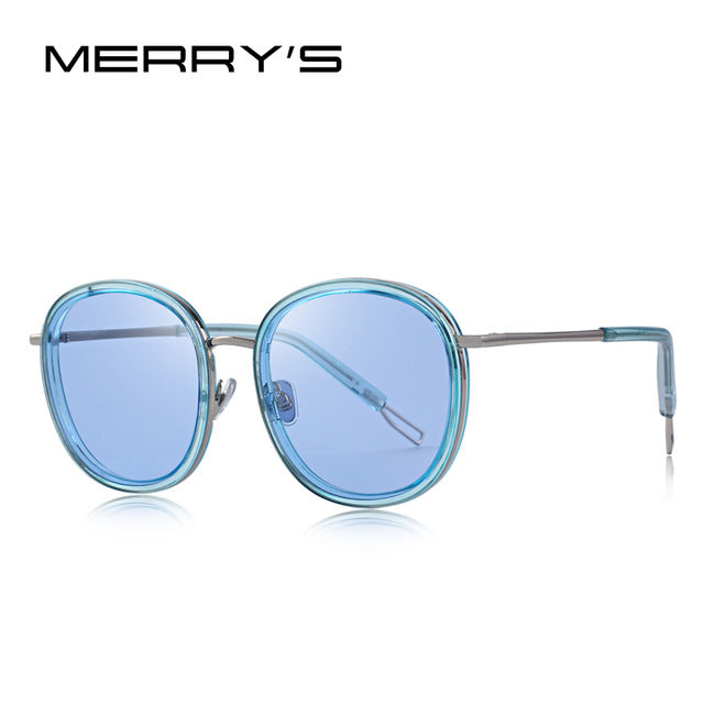 Oval Frame Sunglasses Metal Temple (6 color) S6369