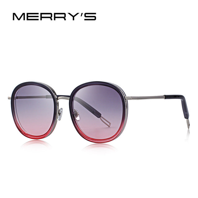 Oval Frame Sunglasses Metal Temple (6 color) S6369