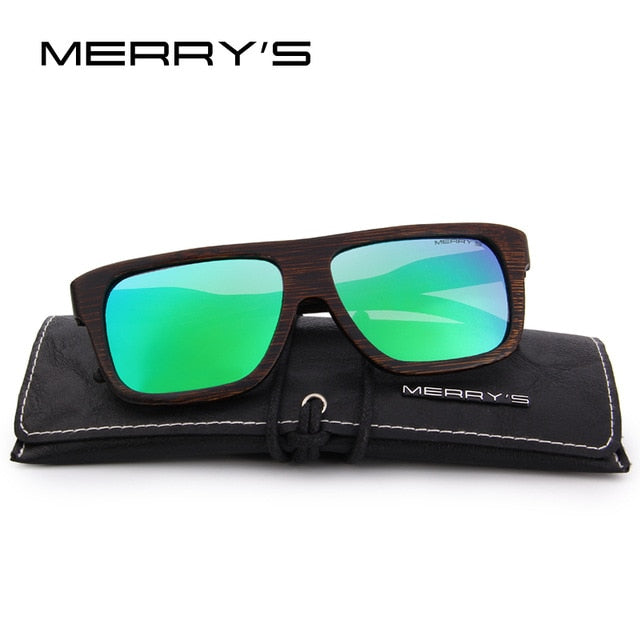 Square Wooden Polarized Sun Glasses (6 color)S5066