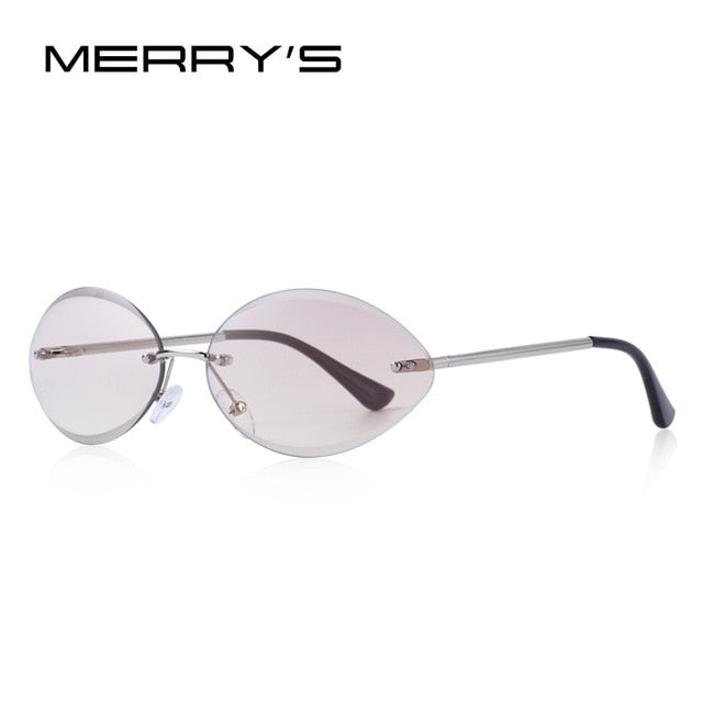 Rimless Oval Sunglasses Gradient Lens (7 color) S6157