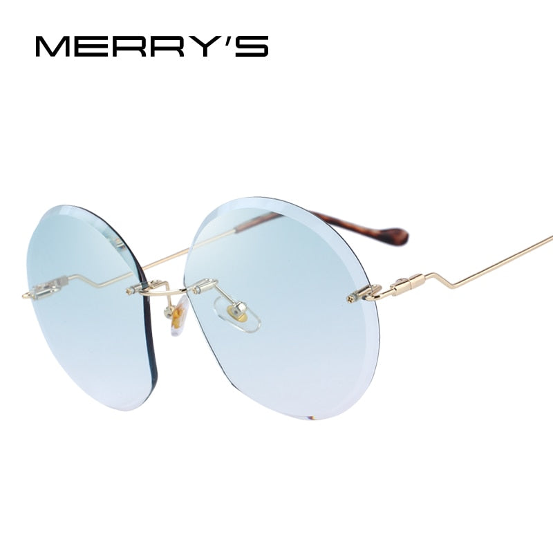 Rimless Round Sunglasses Gradient Lens (7 color) S6116