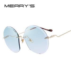 Rimless Round Sunglasses Gradient Lens (7 color) S6116