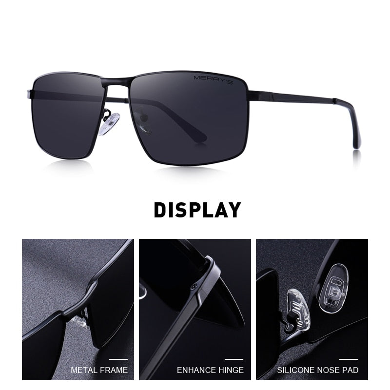 Rectangle Sunglasses Aviation Frame Polarized Sunglasses (3 color) S8283