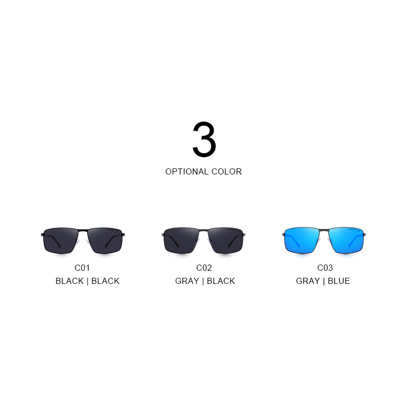 Rectangle Sunglasses Aviation Frame Polarized Sunglasses (3 color) S8283