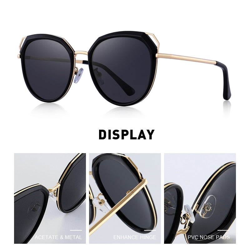 Retro Cat Eye HD Polarized Sunglasses  (4 color) S6270