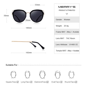 Retro Cat Eye HD Polarized Sunglasses  (4 color) S6270