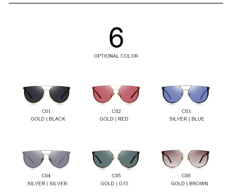 Cat Eye Polarized Sunglasses (6 color) S6265