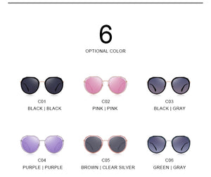 Oval Polarized Sunglasses Trending Pink (6 color) S6330