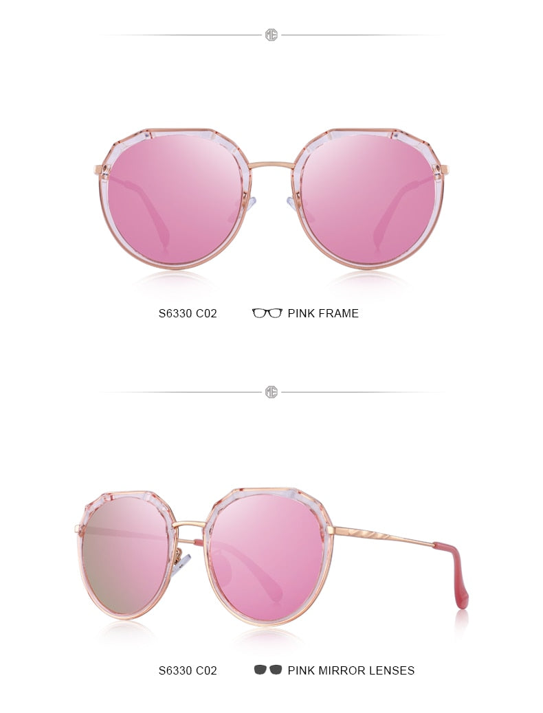 Oval Polarized Sunglasses Trending Pink (6 color) S6330