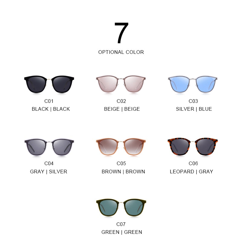 Cat Eye Polarized Sunglasses (7 color) S6417